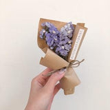 Mini Dried Statice Flower Bouquet (Light Purple)