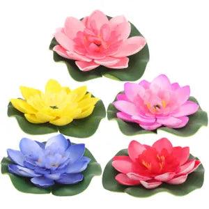 5 Pcs Artificial Water Lily Floating Flowers Lotus Decor Child Toy