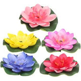 5 Pcs Artificial Water Lily Floating Flowers Lotus Decor Child Toy