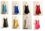 Women Satin Silky Lingerie Sleepwear Night Gown Noodle Strap Sleep Dress