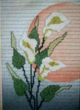 Deco calla lilies  colored counted cross stitch kit