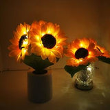LED Sunflower Lamp | Bedstand Night Light | Gift for Her | LED Lights