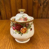 Royal Albert Old Country Roses Covered Jam Jar, Jelly Pot
