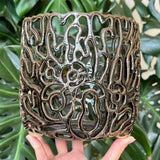 Large Black Brown Blue Ceramic Orchid Planter Pot with Holes