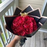 Red rose eternal ramo with hidden i love you message (second slide not first)