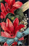 Lovely Lily of the Valley by Pretty Cyclamen With Blue Bow - 1909 Best Wishes PC