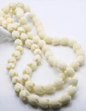 Vintage Hawaiian Pikake Lily White Plastic Celluloid Bead beaded Necklace 40???