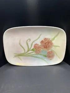 Small Plate Hand Painted Carnation Flowers