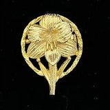 Vintage Gold Tone Tiger Lily Flower Pin Brooch Unbranded
