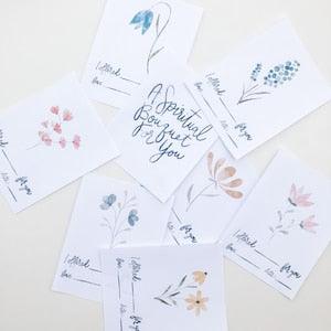 Spiritual Bouquet Printable, Watercolor Flower Spiritual Bouquet, Catholic Gift