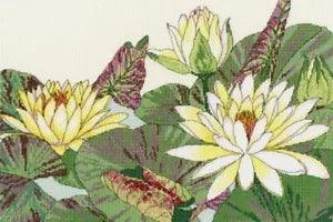 Diy Needlepoint Cross Stitch "A Water Lily Is Blooming" Embroidery Kit Unprinted