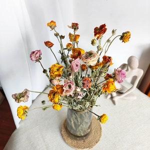 4 color dried small Ranunculus bunch??dried flower bouquet??dry flower arrangement ??vase filler??home decor??wedding decor