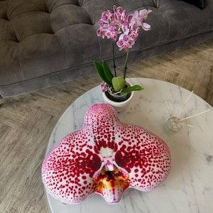 small Orchid pillow / orchids / flower pillow / Phalaenopsis / Orchidaceae / orchid???e / flower houseplant / plant lover/ flower decor