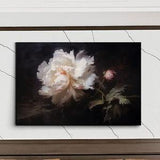 Moody Floral Oil Print PRINTABLE - Dark Vintage Still Life Print - Antique Peony Bouquet Art Print