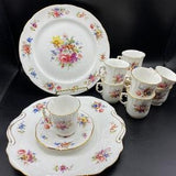Hammersley Bone China Roses Floral Bouquet Designed F Howard Pattern,  Hammersley Bone China Floral Bouquet Lot 18pc (ING)