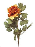(01141-33985) Artificial Flower Individual Peony Paeonia Orange