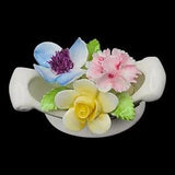 Royal Doulton England Mini Flower Footed Bowl 2.5??? Bone China Figurine Colorful