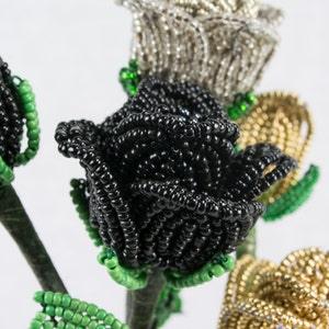 Custom French Glass Beaded Rose (assorted colors)
