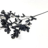 BLACK Artificial Azalea Flower Spray - Artificial Flowers, Silk Flowers, Flower Crown, Centerpiece, Millinery, Hair Accessory, Hat, Wreath
