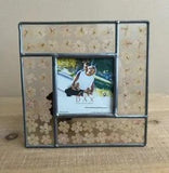 Vintage 1990s Y2K Pressed Flowers Picture Frame 6.5???, Holds 3.25??? x 3.25??? Photo