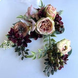 Wedding Cake Topper Flower Arrangements Weddings Cake Flowers Cakes Toppers Flowers Rustic Faux Silk Flowers Eucalyptus Berry Dusty Pink  x3
