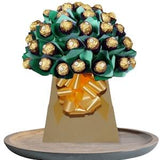 Green Chocolate Bouquet Hamper Ferrero Rocher Flowers Rose Gift Box Lindt Cadbury Dairy Milk Birthday Wedding Christmas Sweet Present
