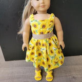 Sunflower Fields - Doll Dress