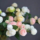 Ranunculus, Small White Ranunculus, Peach Ranunculus, Artificial Flowers Arrangement, Wholesale Artificial Flowers, Flowers Artificial