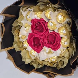 Chocolate Bouquet Ferrero and Lindt, Anniversary, Ramadan, Eid, Birthday Gift, Easter, Chocolates & Flowers, Congratulations, Thank You Gift
