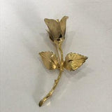 Vintage Gold Gilt Rose Brooch Gold Tone Rose Brooch/Pin