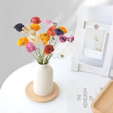 Dry peony beam/with vase dried flowers/blush pink and orange, yellow/home decoration