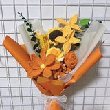Yellow crochet tulips,roses,Birthday gift for women,Crochet bouquet,Braided bouquet,Home decoration