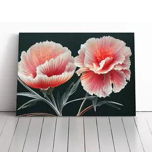Shining Carnation Flowers Canvas Print Wall Art Framed Picture Home Decor Large