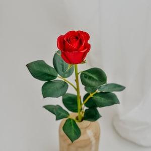 Clay red roses, Rose arrangement, Cold porcelain flowers bouquet for vase, Hand painted rose, Faux roses, Artificial roses for her