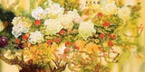 STUNNING ORIGINAL ASIAN ART CHINESE WATERCOLOR PAINTING-Fortune Peony  flower