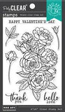 Hero Arts Peonies Bunch Stamp  7pc
