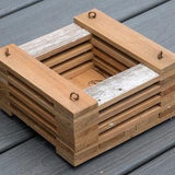 066. Salvaged Louisiana Baldcypress Wood Hanging Basket Planter for Orchids, Bromeliads, Ferns, Cacti, Other Epiphytes and Succulents