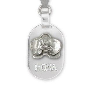 Orchid Jewelry Sterling Silver Orchid Key Ring Handmade Flower Jewelry OR2-KRE