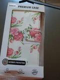Peonies Flower Fashion Wallet Case with Card Slots White/Pink Gala Samsung A01