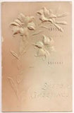 BROOKLYN NY Postcard EASTER GREETING Embossed Lilies NEW YORK 1907 Tuck & Sons