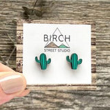 Cactus Earrings, Summer Jewelry, Stud Earrings, Cactus Jewelry, Plant Earrings, Succulent Earrings, Southwest Jewelry, Plant Lover Gift