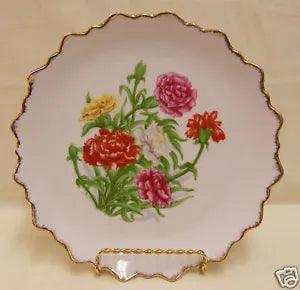VINTAGE DAN BRECHNER CARNATION FLOWER COLLECTORS PLATE