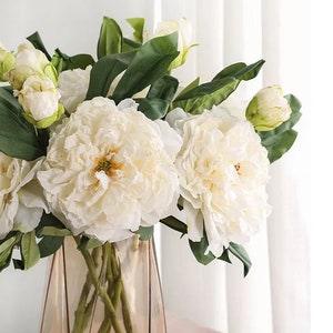 Large Head Dried Look Peony | Extremely Realistic Luxury Quality Artificial Kitchen/Wedding/Home Decoration | Gifts | Decor Floral Flowers
