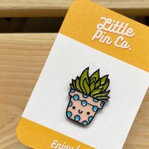 Cute Succulent Plant Soft Enamel Pin Accessory Backpack Jean Jacket Lapel Pin Back Gardening Plant Lover Gift