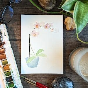Watercolor Orchid Print