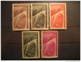 Sitges 1952 Exhibition - Carnation Flower Flora Set 5 Poster Stamp Label
