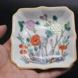 Old Chinese Qing Tongzhi porcelain Color Painted peony flower plate 6318
