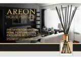 AREON Home Air Freshener Luxury Perfume Reed Diffuser + 10 Rattan Reeds 50-150ml