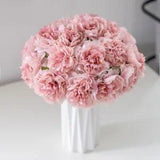 Beautiful Peony Artificial Flowers Bouquet Pink Big Silk Bloom Fake Flower...