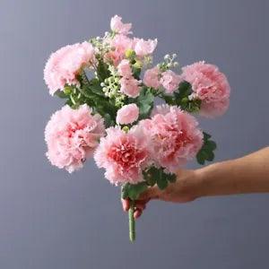 Artificial Carnation Flower Display For Home Hotel Living Room Table Decoration